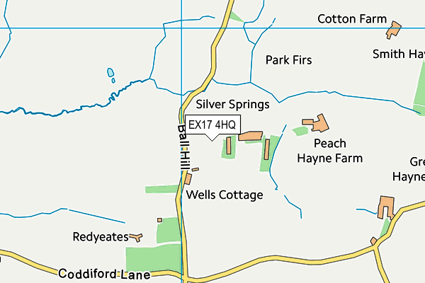 EX17 4HQ map - OS VectorMap District (Ordnance Survey)