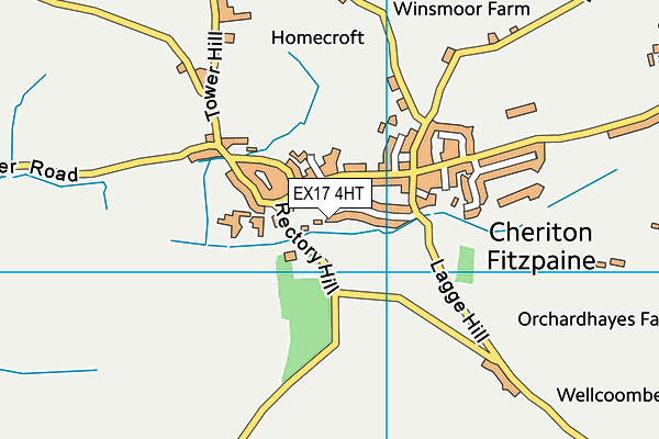 EX17 4HT map - OS VectorMap District (Ordnance Survey)