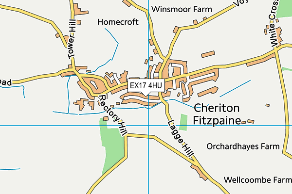 EX17 4HU map - OS VectorMap District (Ordnance Survey)