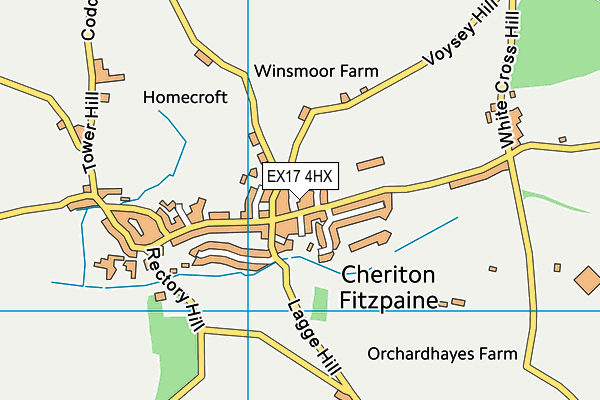 EX17 4HX map - OS VectorMap District (Ordnance Survey)