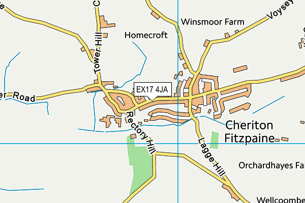 EX17 4JA map - OS VectorMap District (Ordnance Survey)