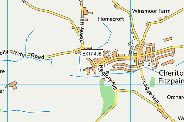 EX17 4JB map - OS VectorMap District (Ordnance Survey)
