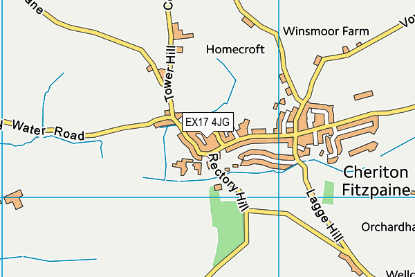 EX17 4JG map - OS VectorMap District (Ordnance Survey)