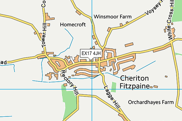 EX17 4JH map - OS VectorMap District (Ordnance Survey)