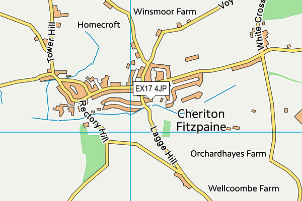 EX17 4JP map - OS VectorMap District (Ordnance Survey)