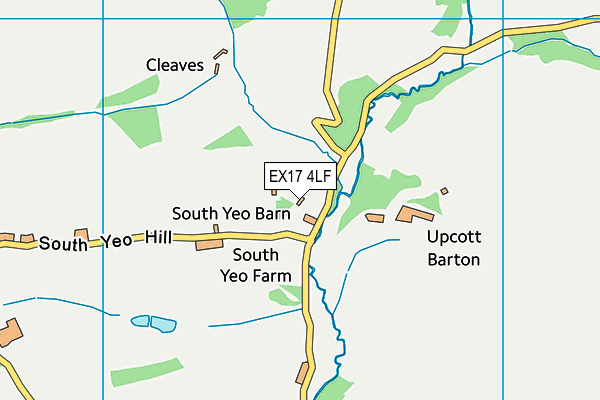 EX17 4LF map - OS VectorMap District (Ordnance Survey)