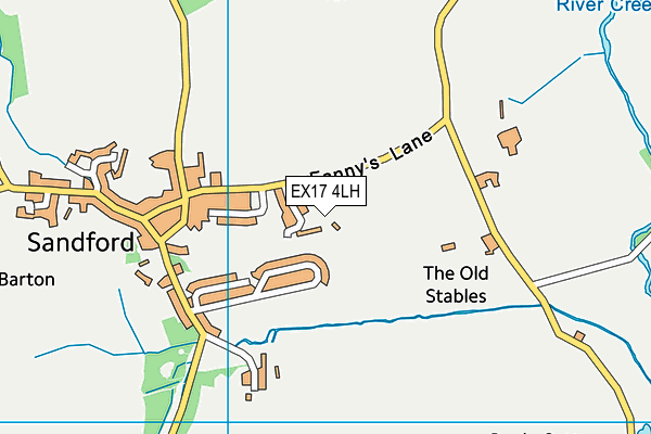 EX17 4LH map - OS VectorMap District (Ordnance Survey)