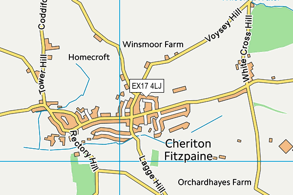 EX17 4LJ map - OS VectorMap District (Ordnance Survey)