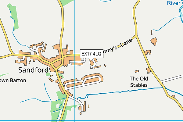 EX17 4LQ map - OS VectorMap District (Ordnance Survey)