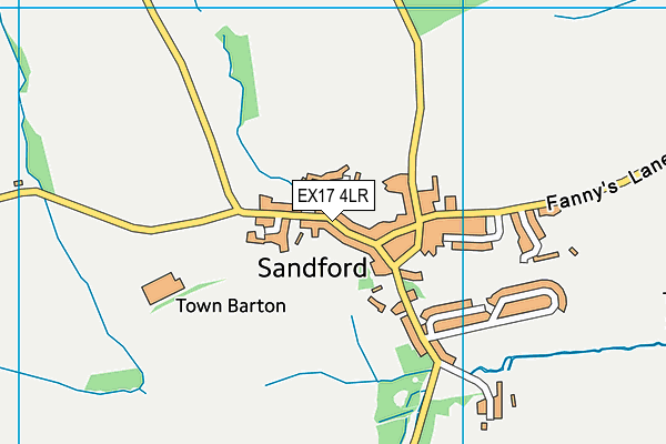 EX17 4LR map - OS VectorMap District (Ordnance Survey)