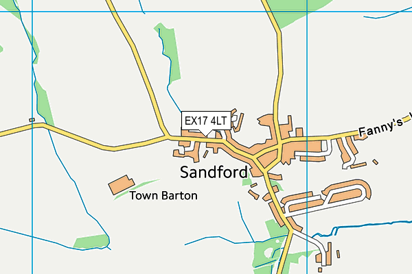 EX17 4LT map - OS VectorMap District (Ordnance Survey)