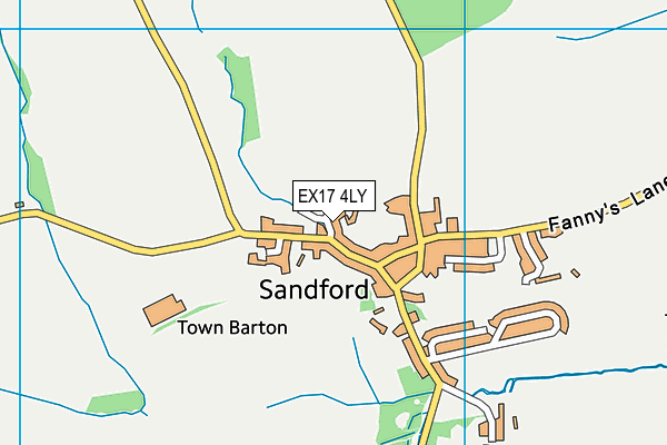 EX17 4LY map - OS VectorMap District (Ordnance Survey)