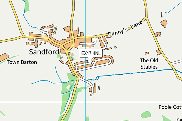 EX17 4NL map - OS VectorMap District (Ordnance Survey)