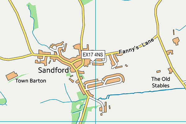 EX17 4NS map - OS VectorMap District (Ordnance Survey)