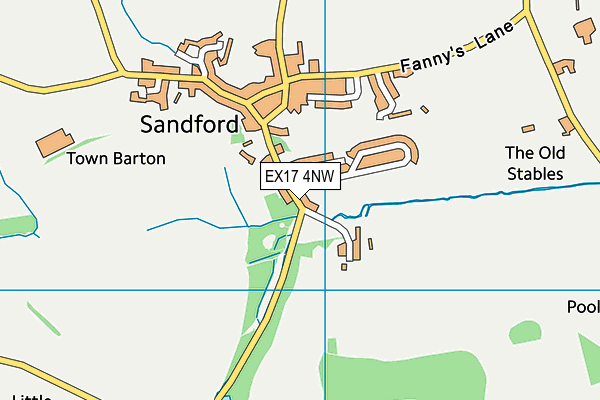 EX17 4NW map - OS VectorMap District (Ordnance Survey)