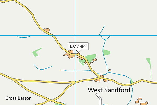EX17 4PF map - OS VectorMap District (Ordnance Survey)