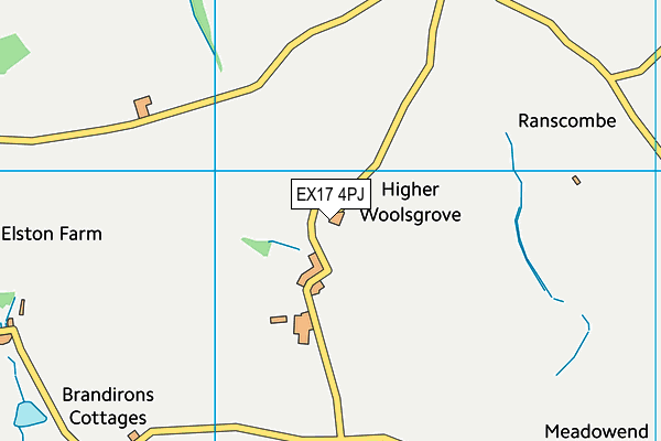 EX17 4PJ map - OS VectorMap District (Ordnance Survey)