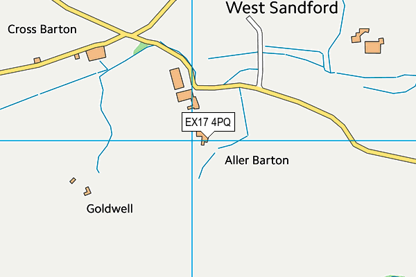 EX17 4PQ map - OS VectorMap District (Ordnance Survey)