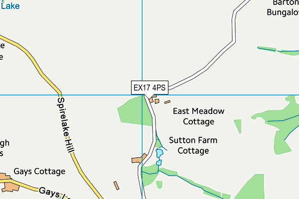 EX17 4PS map - OS VectorMap District (Ordnance Survey)