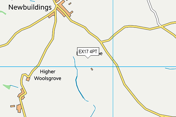 EX17 4PT map - OS VectorMap District (Ordnance Survey)