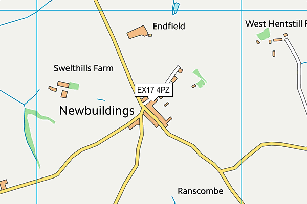 EX17 4PZ map - OS VectorMap District (Ordnance Survey)