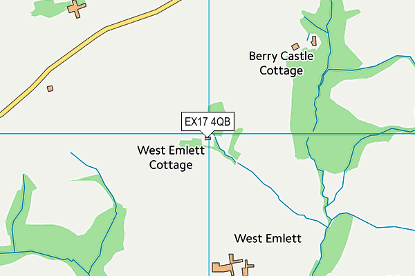 EX17 4QB map - OS VectorMap District (Ordnance Survey)