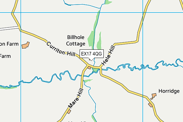 EX17 4QG map - OS VectorMap District (Ordnance Survey)