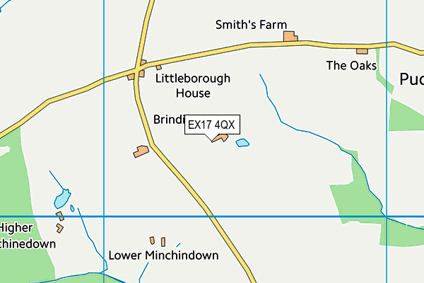 EX17 4QX map - OS VectorMap District (Ordnance Survey)