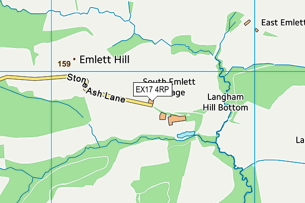 EX17 4RP map - OS VectorMap District (Ordnance Survey)