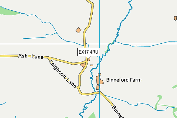 EX17 4RU map - OS VectorMap District (Ordnance Survey)