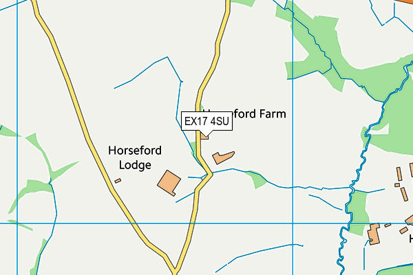 EX17 4SU map - OS VectorMap District (Ordnance Survey)