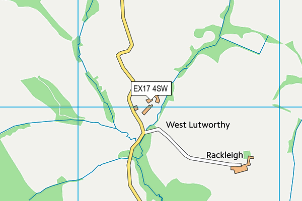 EX17 4SW map - OS VectorMap District (Ordnance Survey)