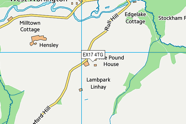 EX17 4TG map - OS VectorMap District (Ordnance Survey)