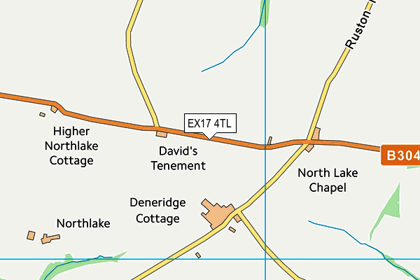 EX17 4TL map - OS VectorMap District (Ordnance Survey)