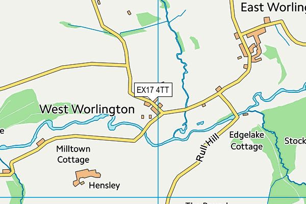 EX17 4TT map - OS VectorMap District (Ordnance Survey)