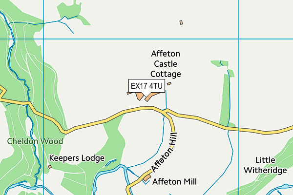 EX17 4TU map - OS VectorMap District (Ordnance Survey)