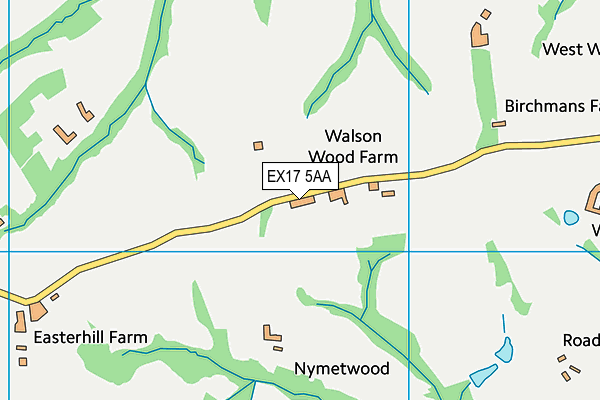 EX17 5AA map - OS VectorMap District (Ordnance Survey)