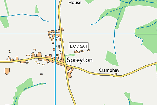 EX17 5AH map - OS VectorMap District (Ordnance Survey)