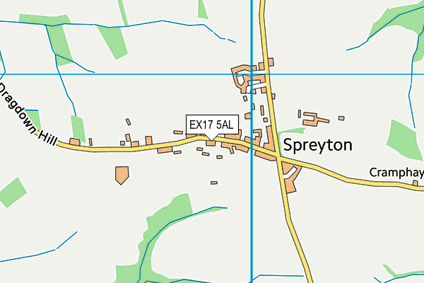 EX17 5AL map - OS VectorMap District (Ordnance Survey)