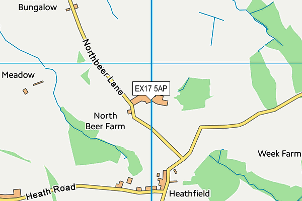 EX17 5AP map - OS VectorMap District (Ordnance Survey)