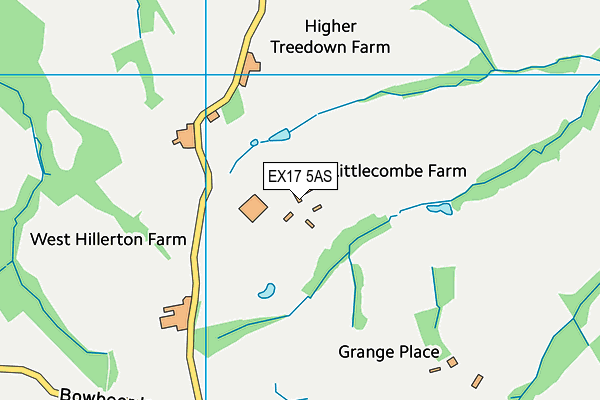 EX17 5AS map - OS VectorMap District (Ordnance Survey)