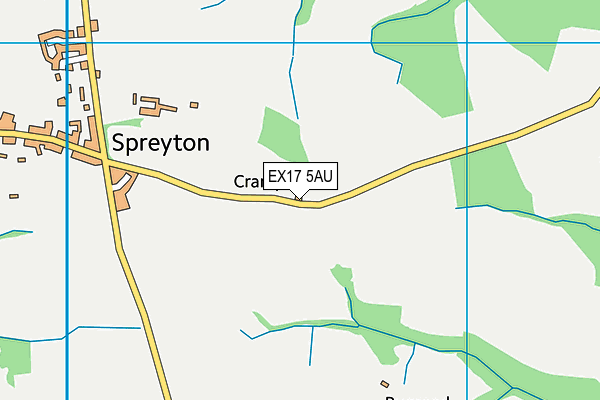 EX17 5AU map - OS VectorMap District (Ordnance Survey)