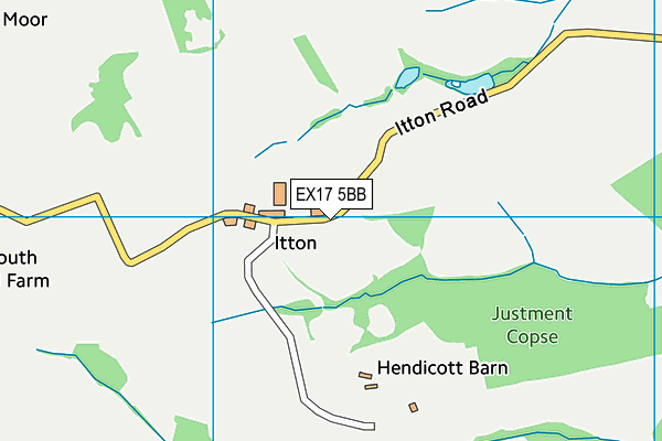 EX17 5BB map - OS VectorMap District (Ordnance Survey)