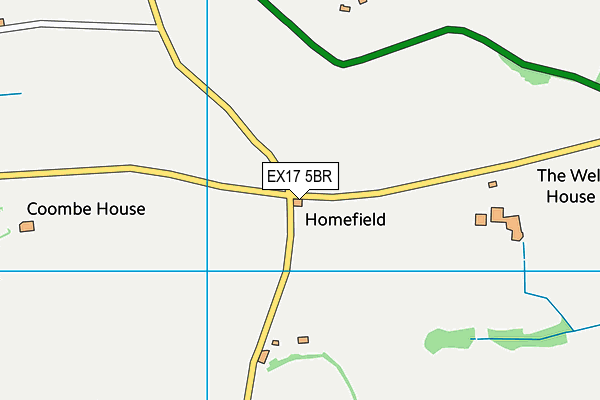 EX17 5BR map - OS VectorMap District (Ordnance Survey)