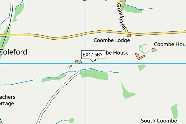 EX17 5BY map - OS VectorMap District (Ordnance Survey)