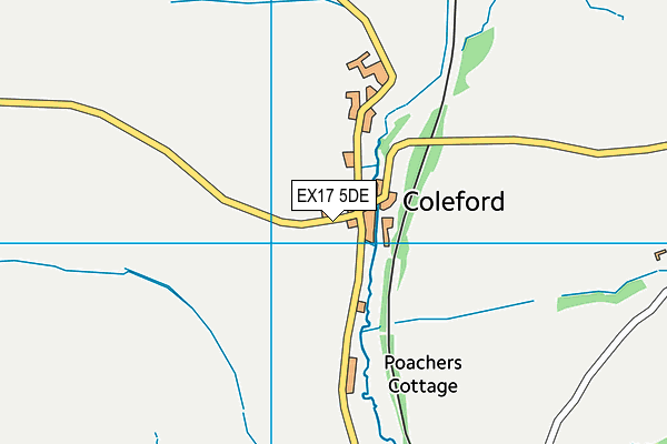 EX17 5DE map - OS VectorMap District (Ordnance Survey)