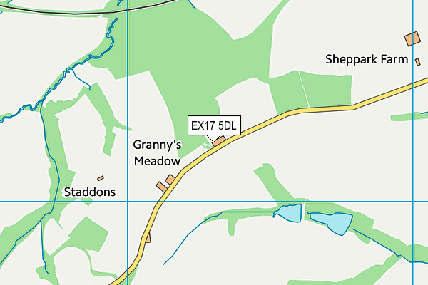 EX17 5DL map - OS VectorMap District (Ordnance Survey)