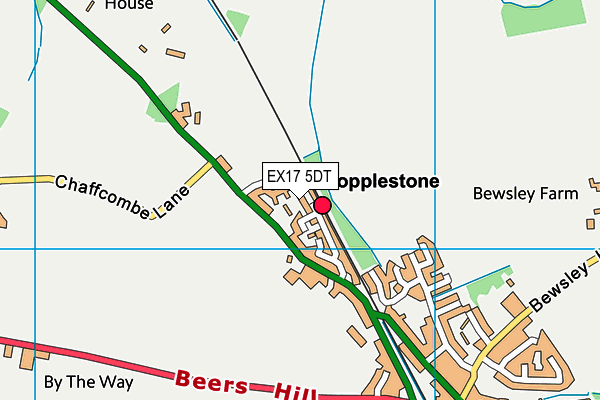 EX17 5DT map - OS VectorMap District (Ordnance Survey)