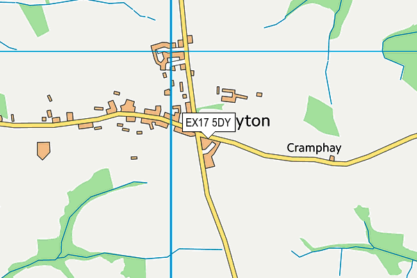 EX17 5DY map - OS VectorMap District (Ordnance Survey)