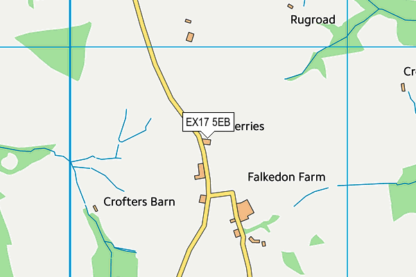 EX17 5EB map - OS VectorMap District (Ordnance Survey)